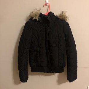 Black puffy coat American Eagle